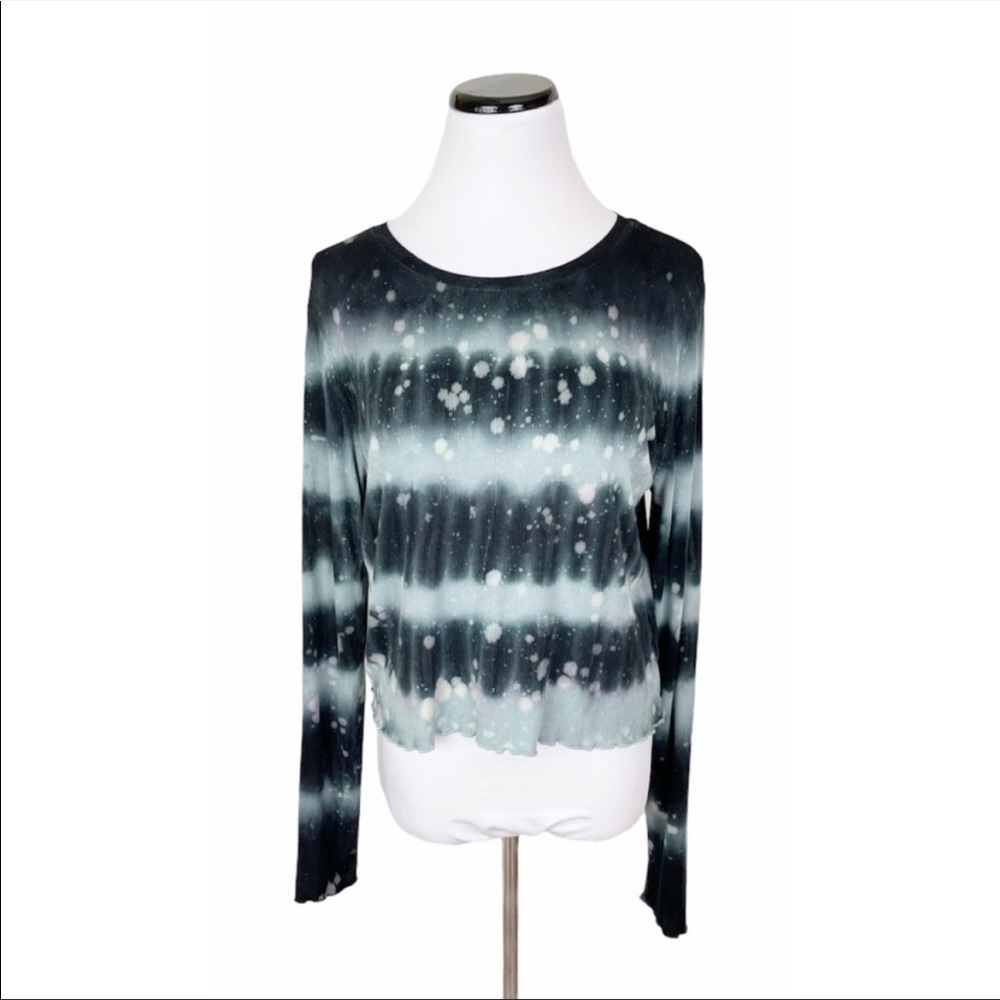 Nwt Wild Fable Striped Bleached Tie Dye Crop Top